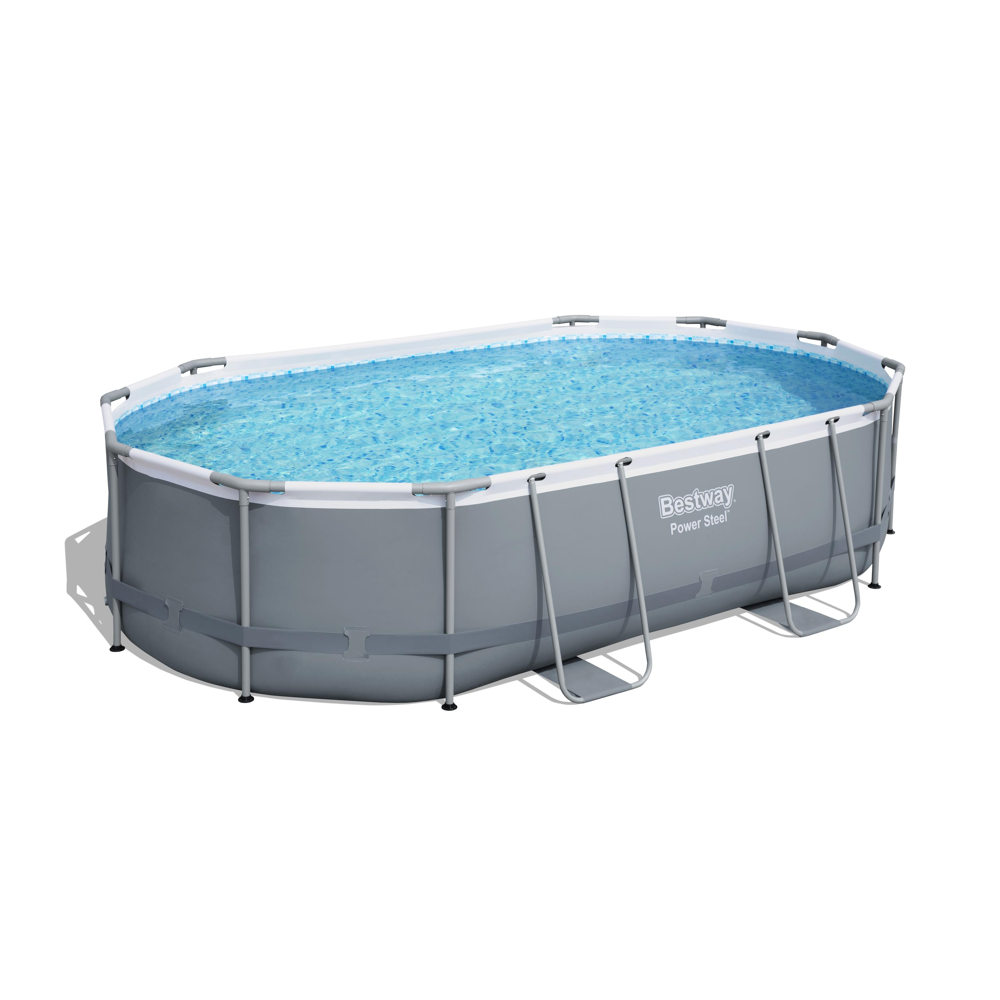 Piscine hors sol Power Steel™ ovale 488 x 305 x 107 cm avec échelle et accessoires