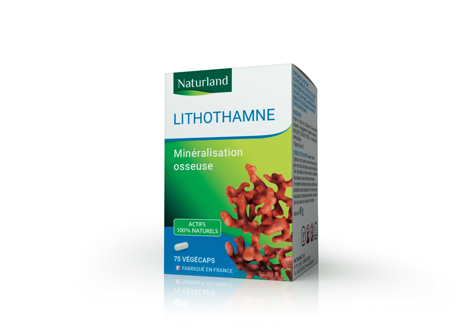 Lithothamne, Minéralisation osseuse 75 végécaps