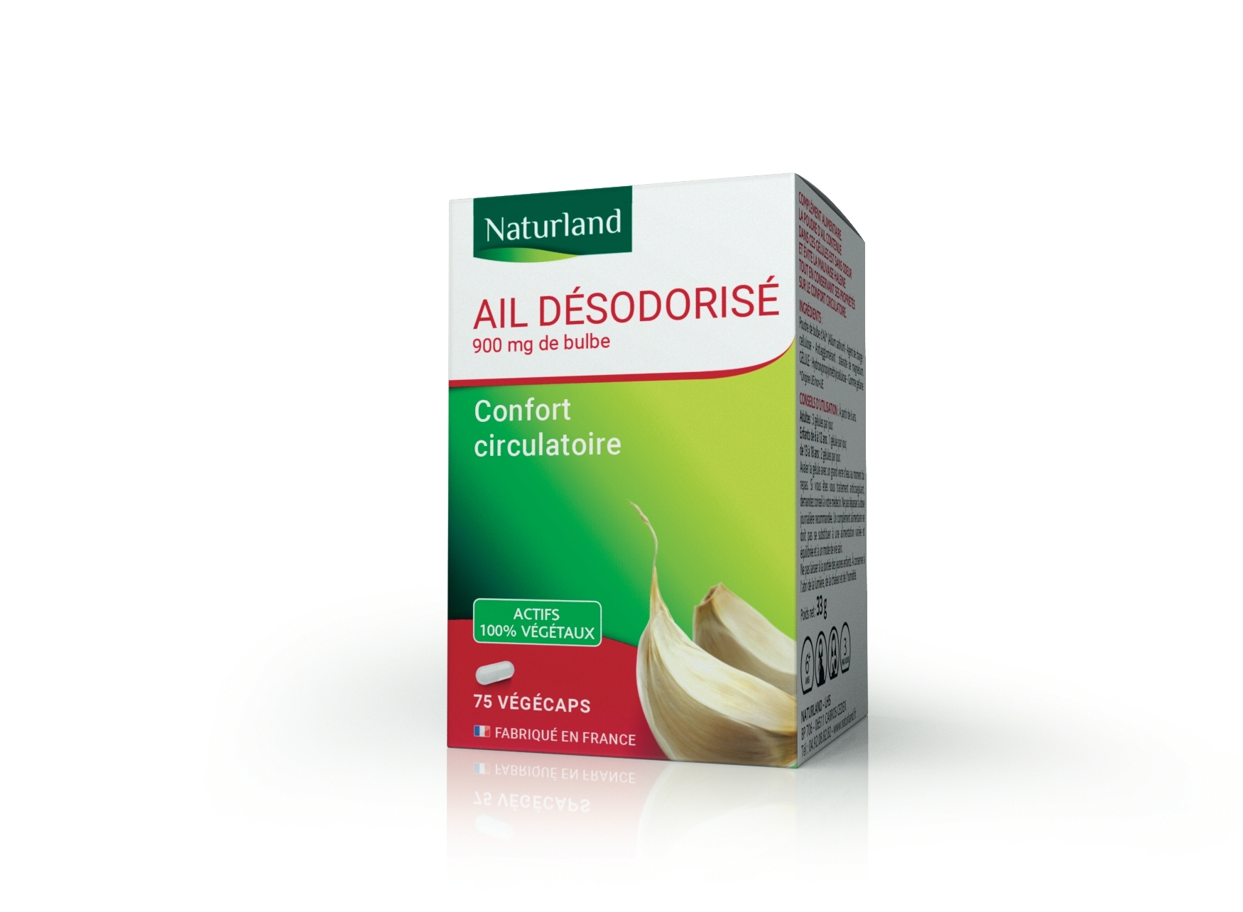 Ail désodorisé, Confort circulatoire 75 végécaps