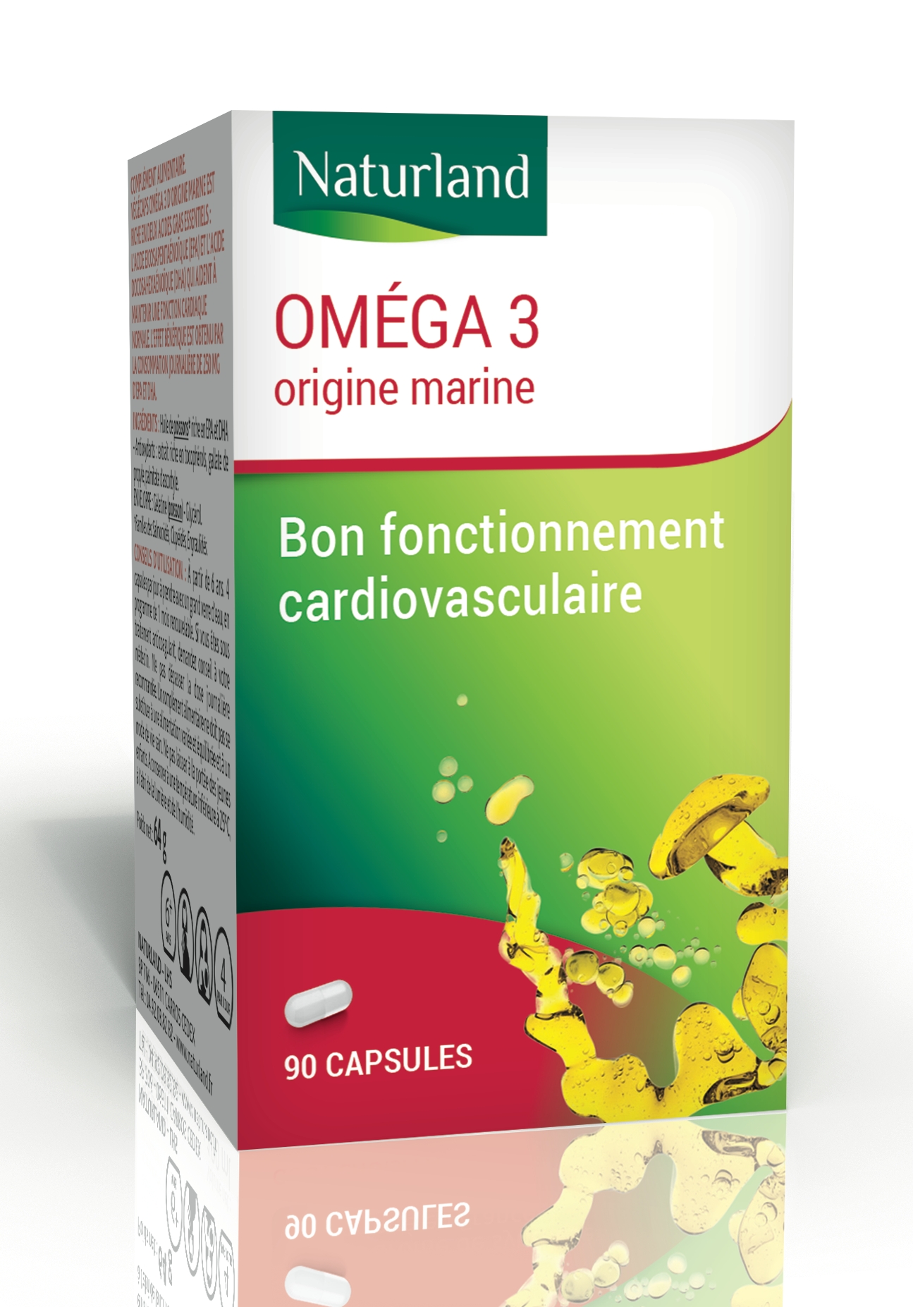 Oméga 3 origine marine, Bon fonctionnement cardiovasculaire 90 capsules