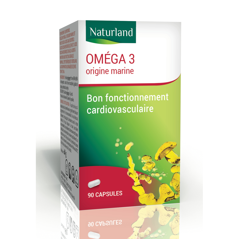 Oméga 3 origine marine, Bon fonctionnement cardiovasculaire 90 capsules