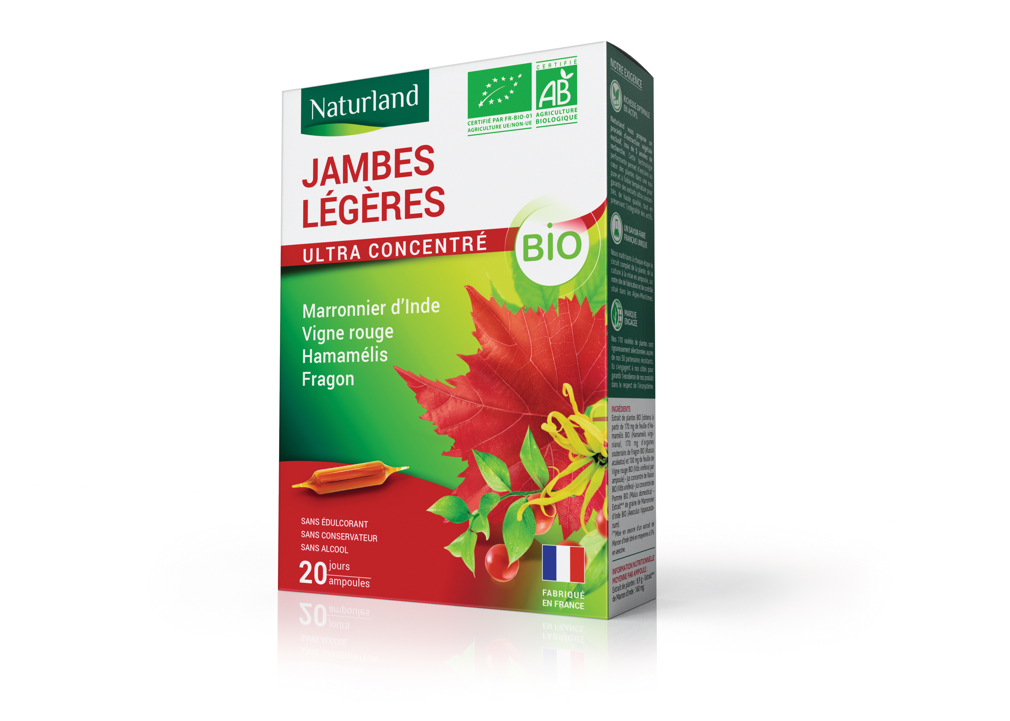 Jambes légères bio 20 ampoules de 10ml