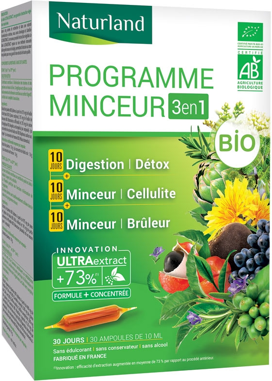 Programme Minceur 3en1 bio 30 ampoules de 10ml