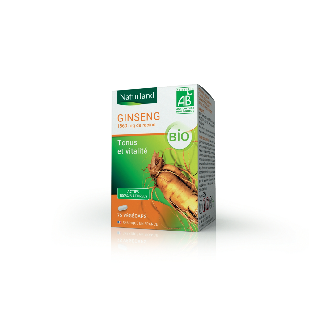 Ginseng bio, Tonus et Vitalité 75 végécaps