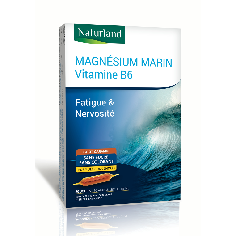 Magnésium marin/Vitamine B6, Fatigue et Nervosité 20 ampoules