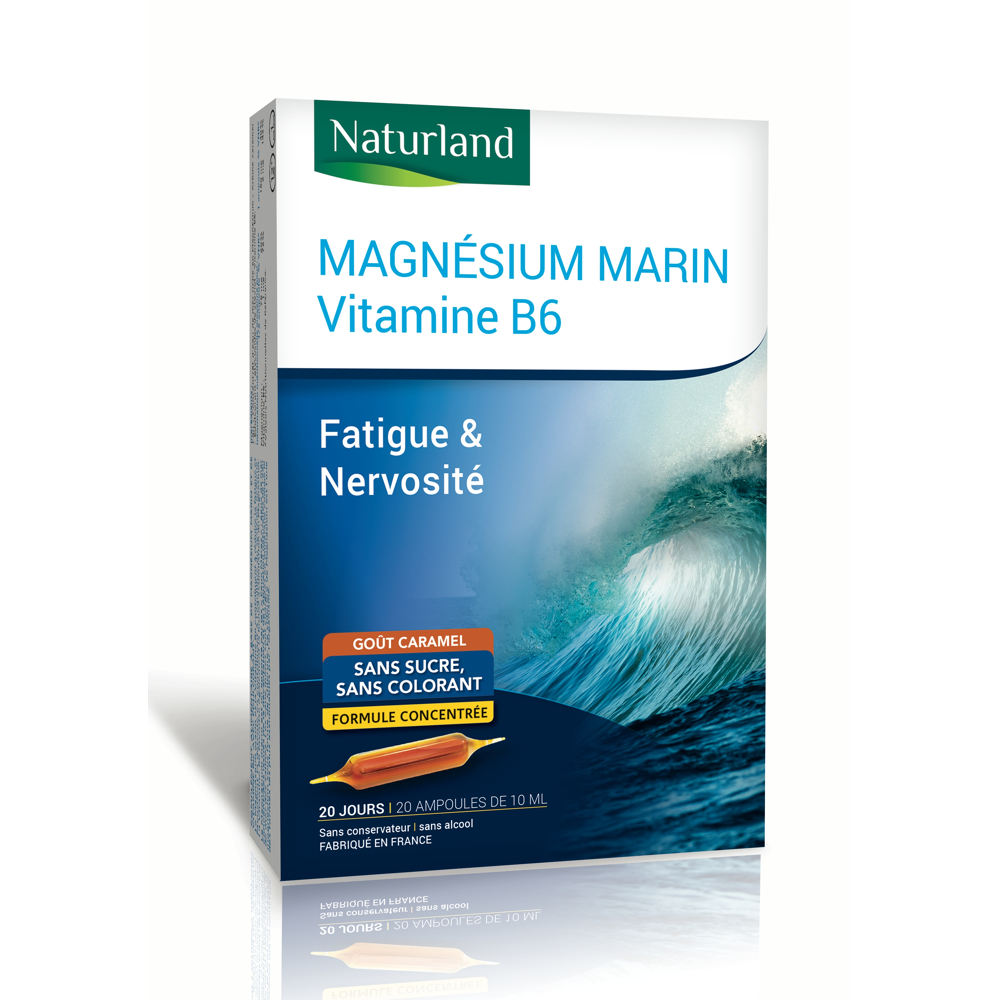 Magnésium marin/Vitamine B6, Fatigue et Nervosité 20 ampoules