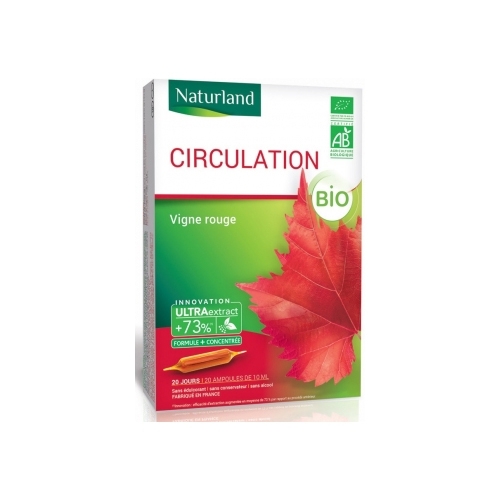 Circulation bio, Vigne rouge 20 ampoules de 10ml