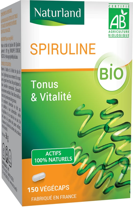 Spiruline bio, Tonus et Vitalité 150 végécaps