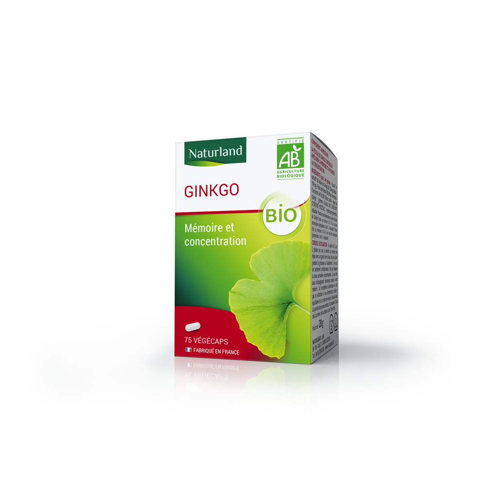 Ginkgo bio, Mémoire et Concentration 75 végécaps