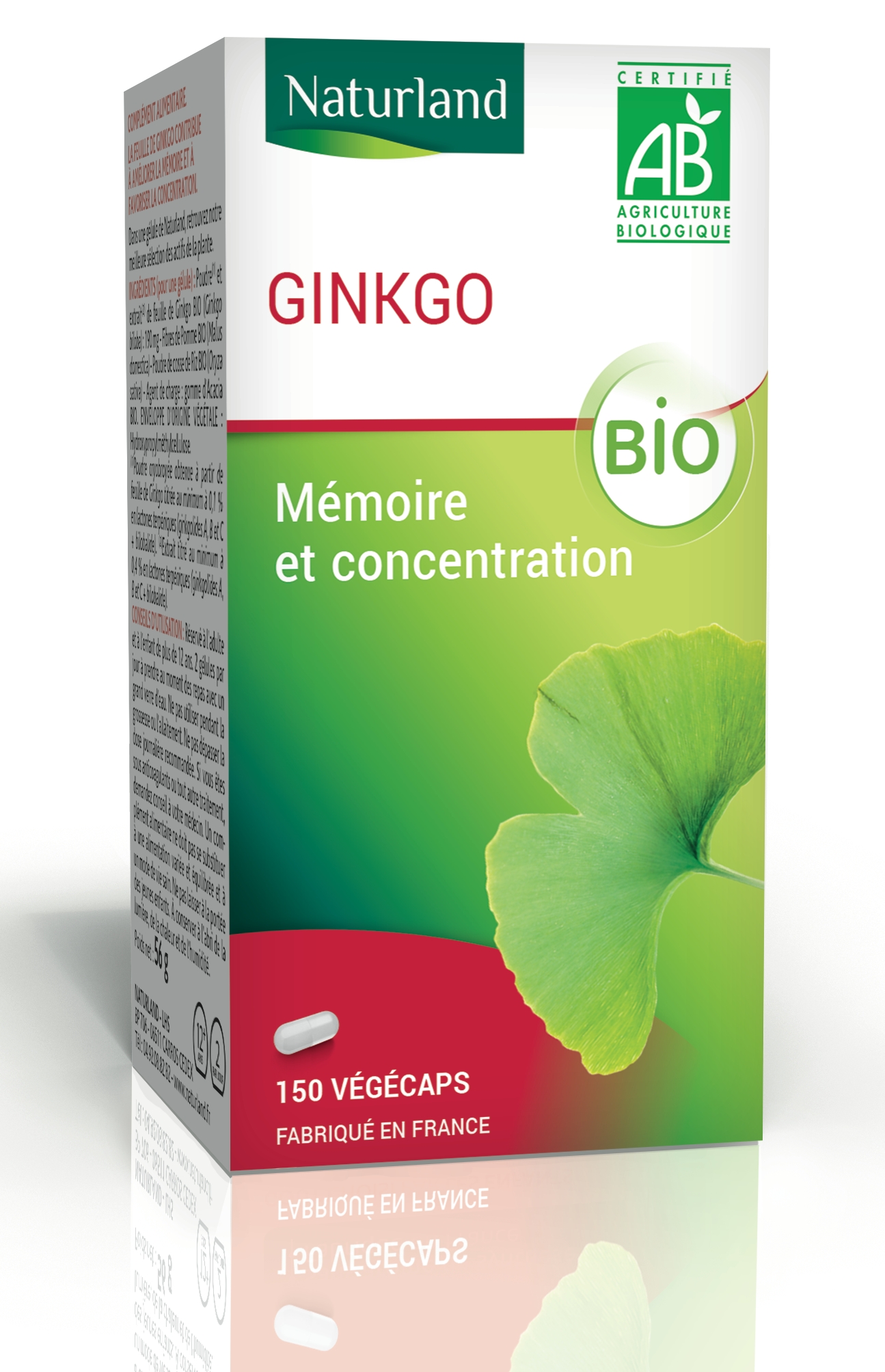 Ginkgo bio, Mémoire et Concentration 150 végécaps