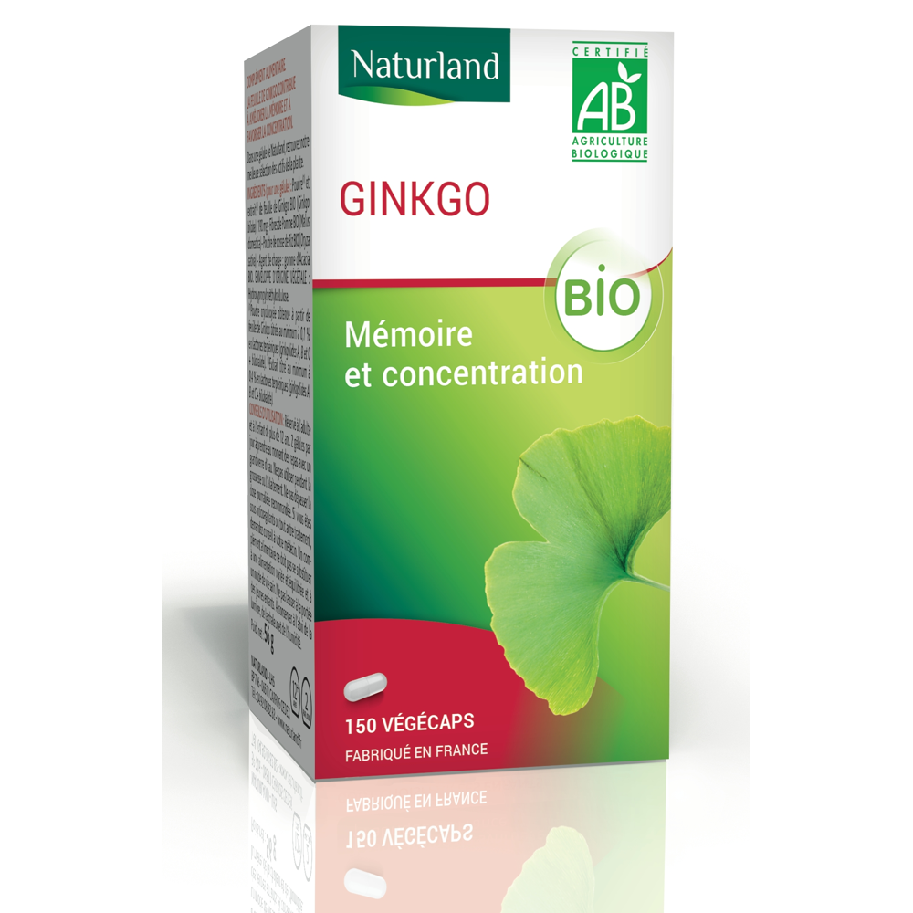 Ginkgo bio, Mémoire et Concentration 150 végécaps