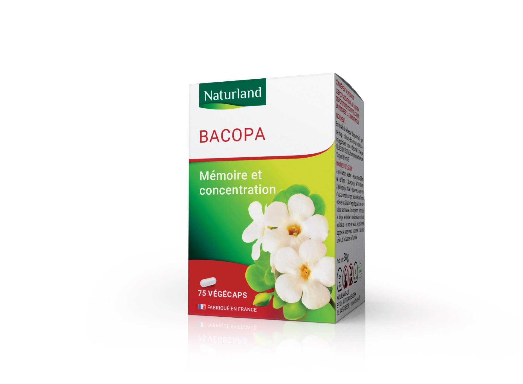 Bacopa, Mémoire et Concentration 75 végécaps