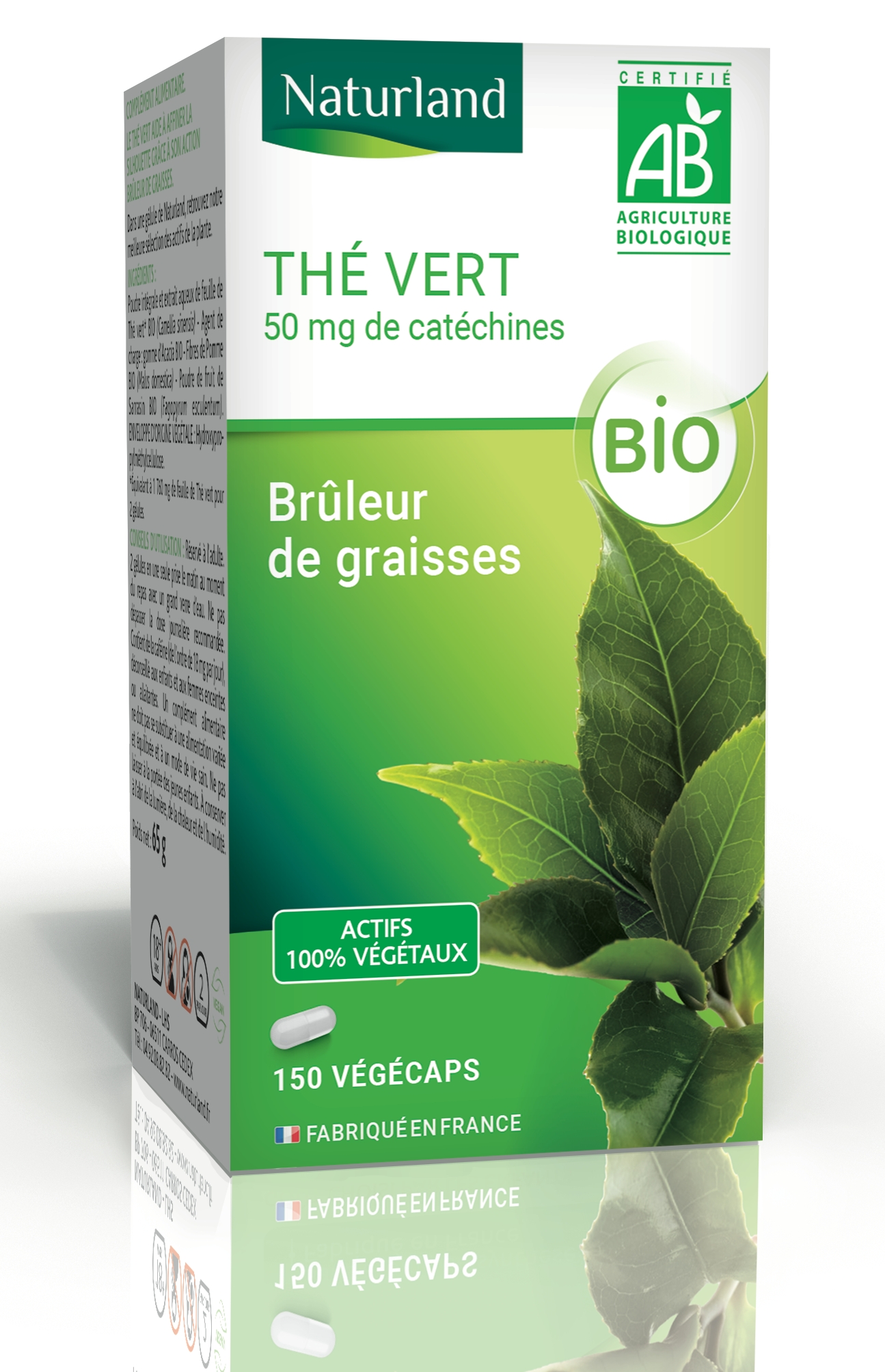 Thé vert bio, Brûleur de graisses 150 végécaps