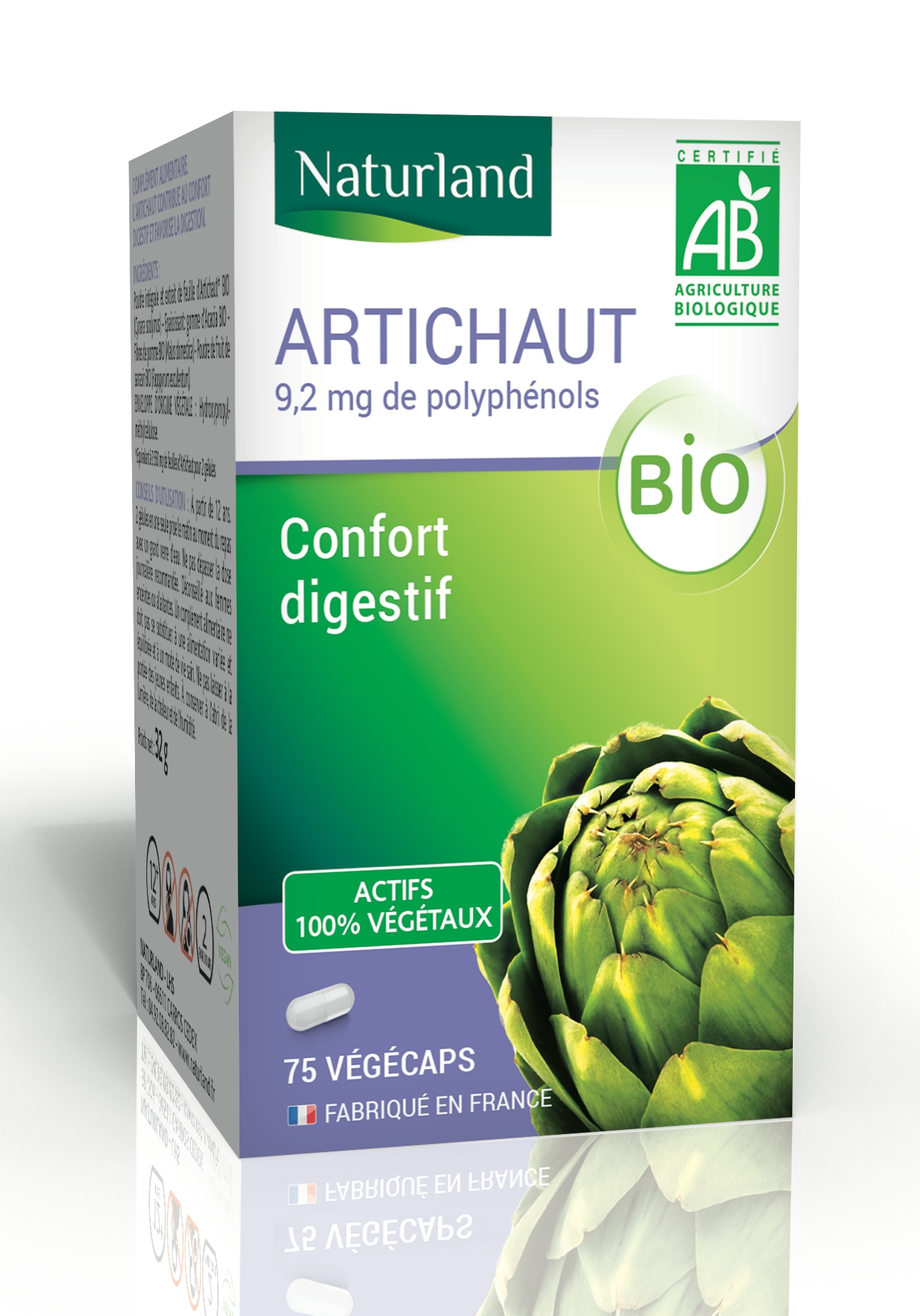 Artichaut bio, Confort digestif 75 végécaps
