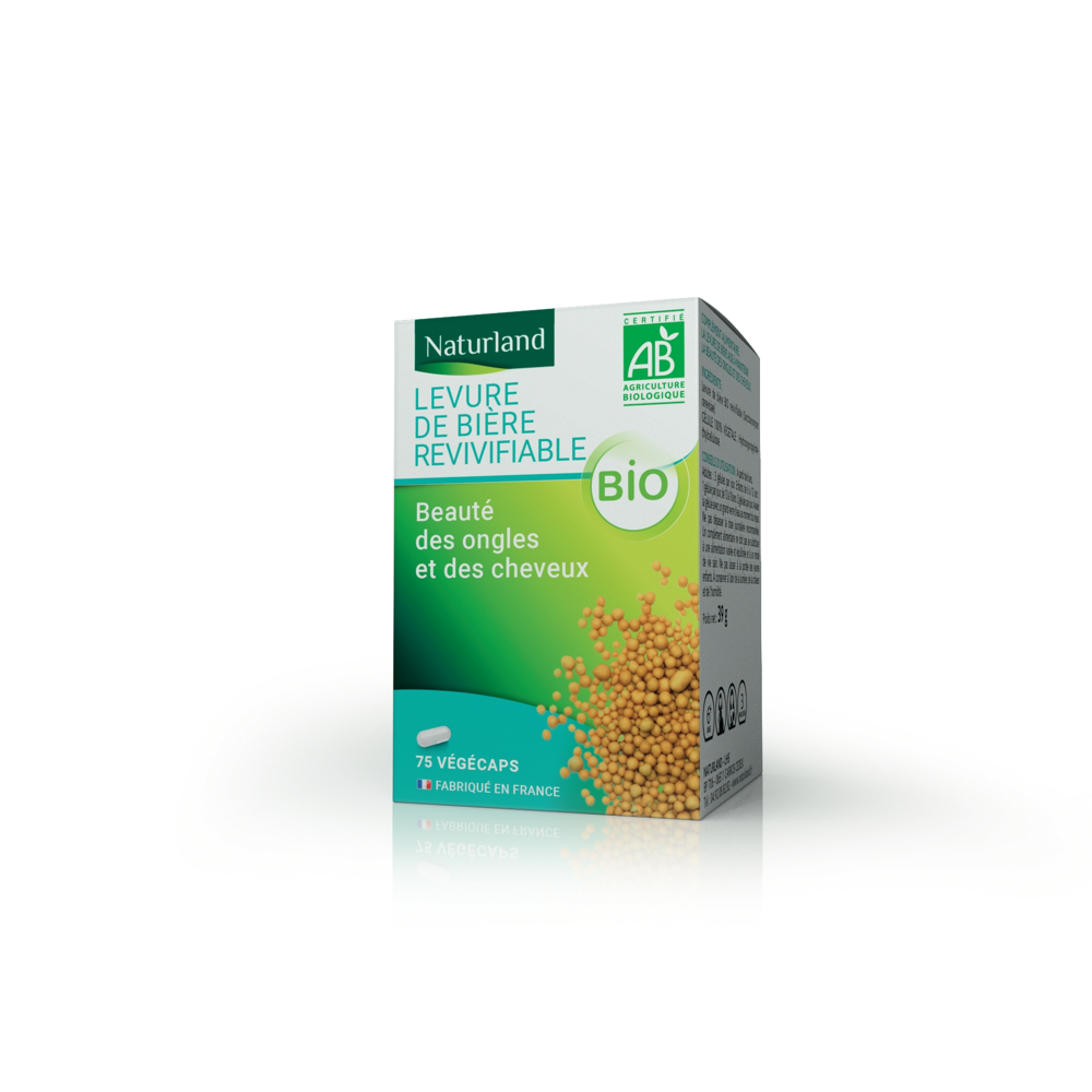 Levure de bière bio, Beauté des cheveux et des ongles 75 végécaps