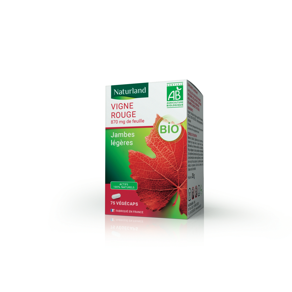 Vigne rouge bio, Jambes légères 75 végécaps