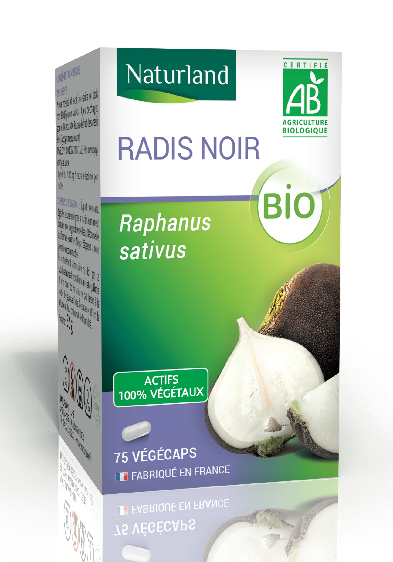 Radis noir bio 75 végécaps
