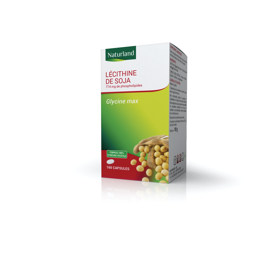 Lécithine de soja, Glycine max 160 capsules