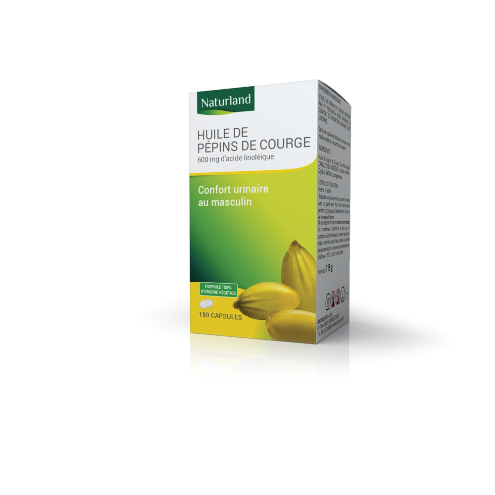 Huile de pépins de Courge, Confort urinaire masculin 180 Capsules