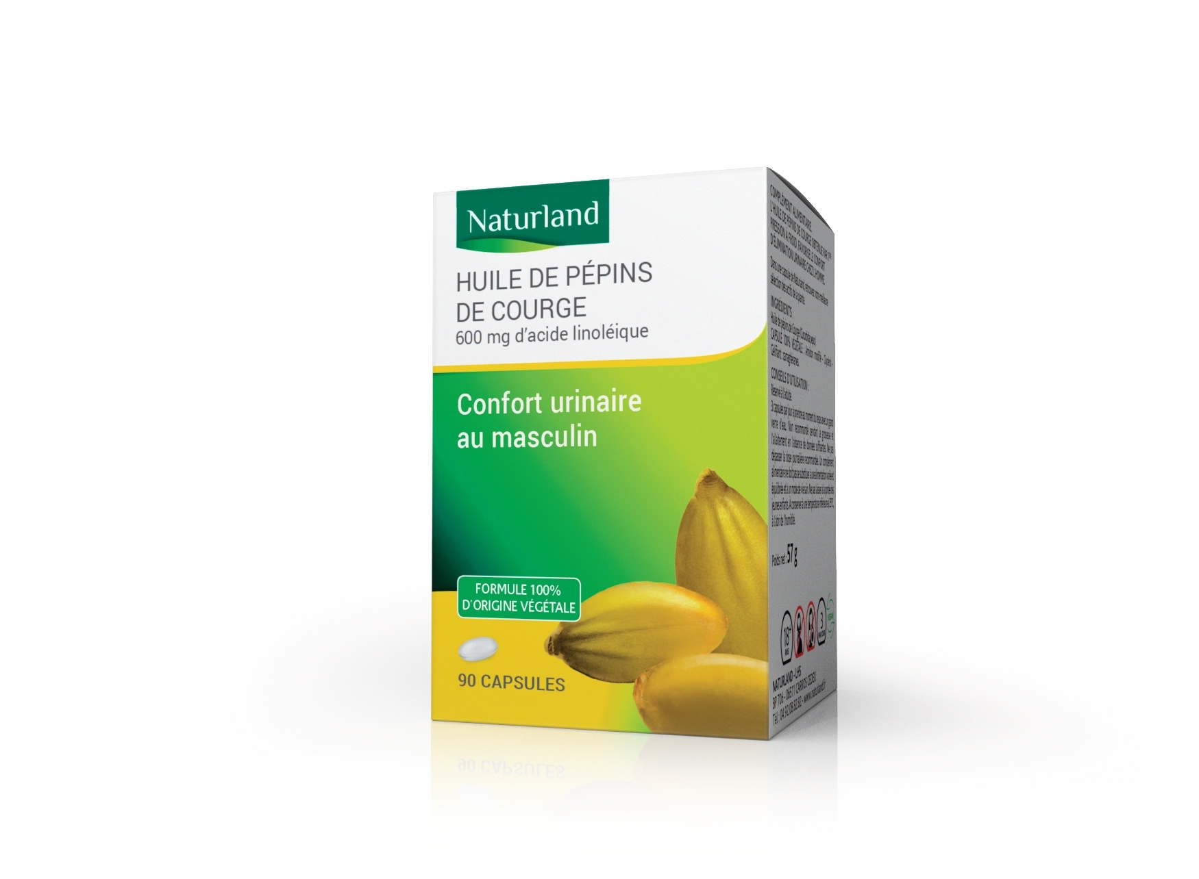 Huile de pépins de Courge, Confort urinaire masculin 90 Capsules