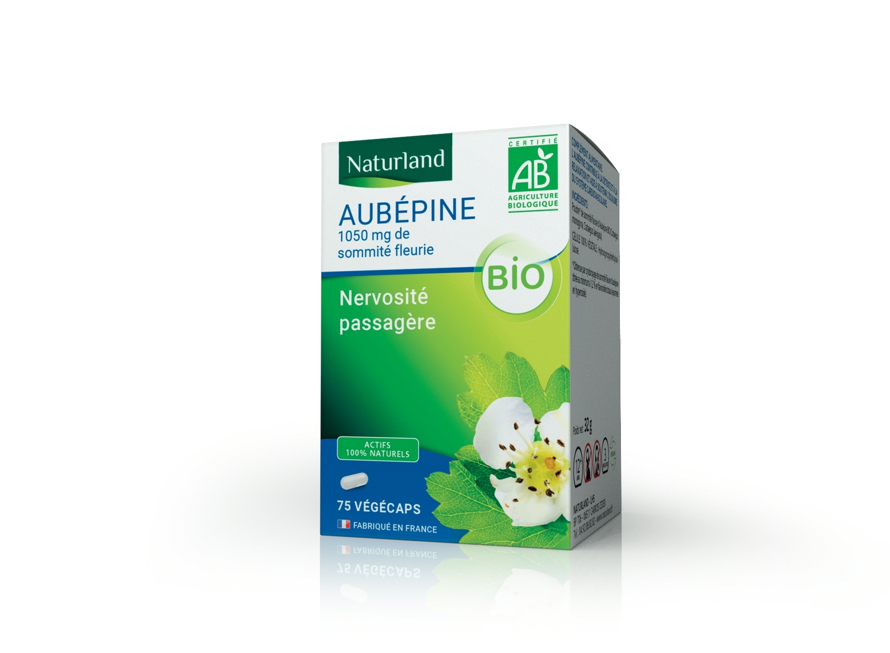 Aubépine bio, Nervosité passagère 75 végécaps