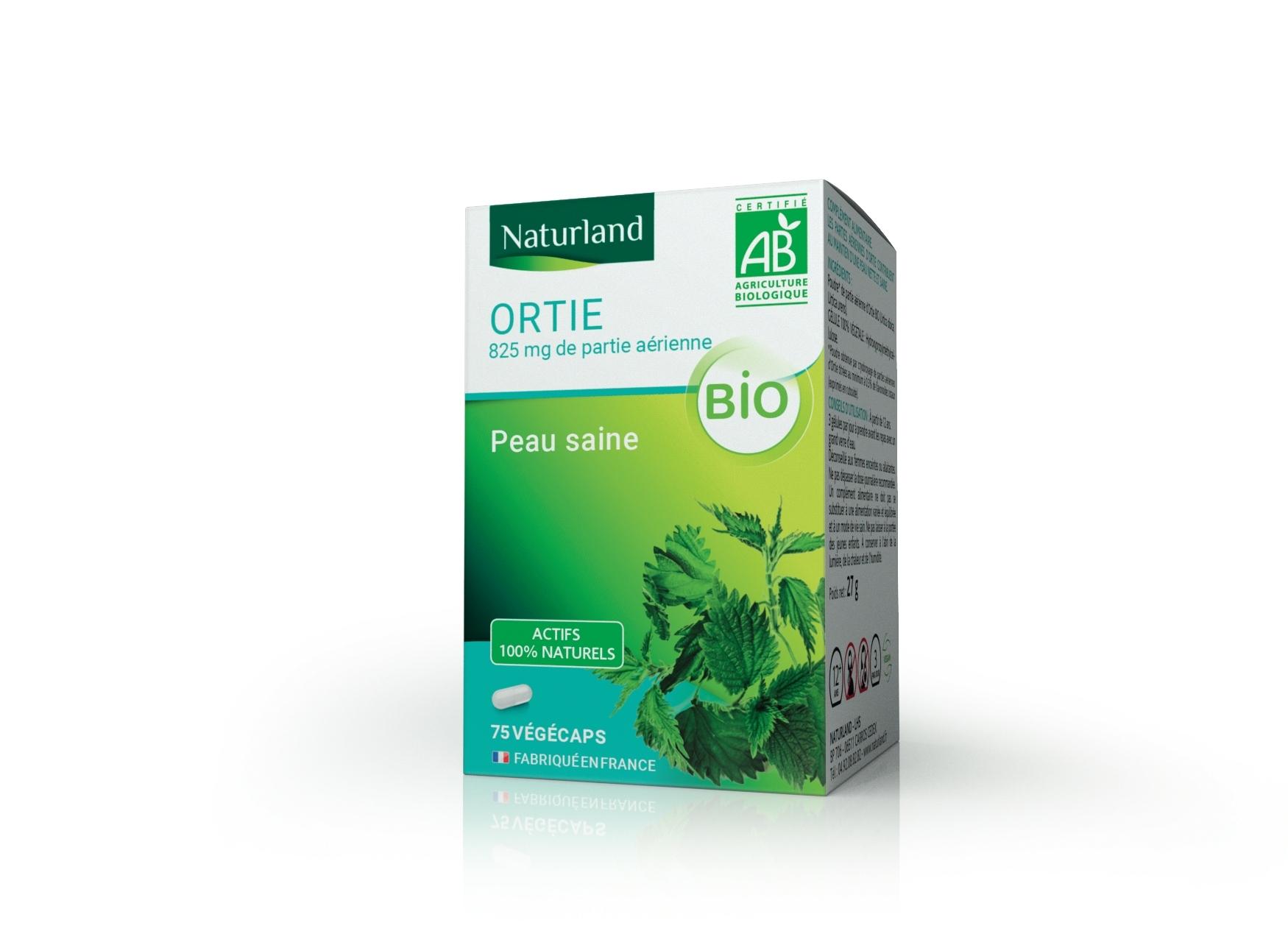 Ortie bio, Peau saine 75 végécaps