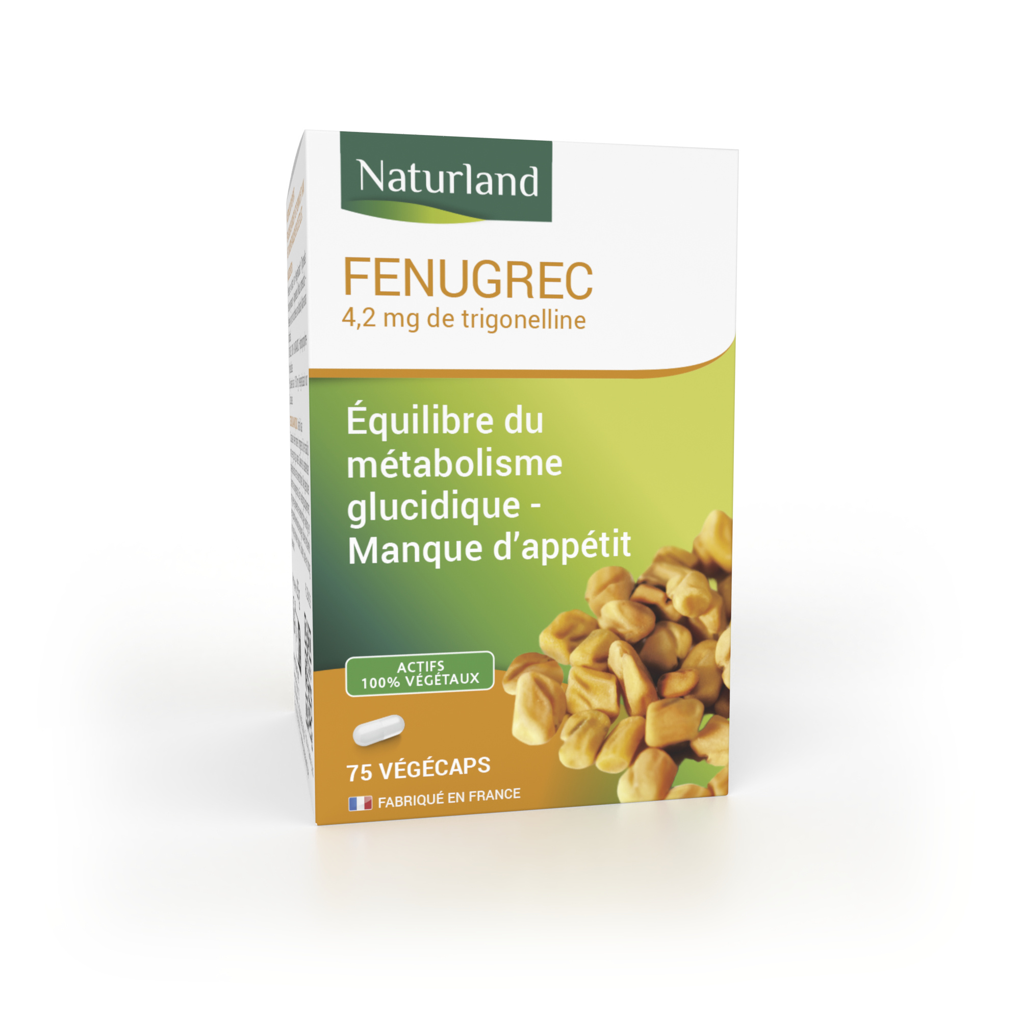 Fenugrec, Equilibre du métabolisme glucidique et Manque d'appetit 75 végécaps