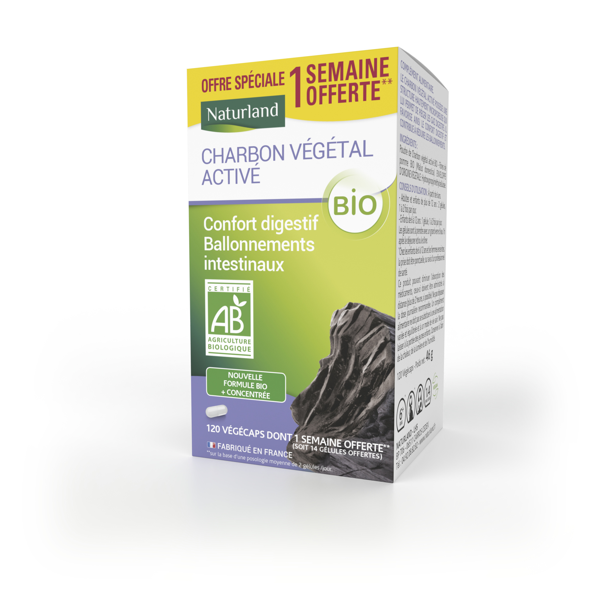 Charbon Vegetal Bio 120 Vegecaps