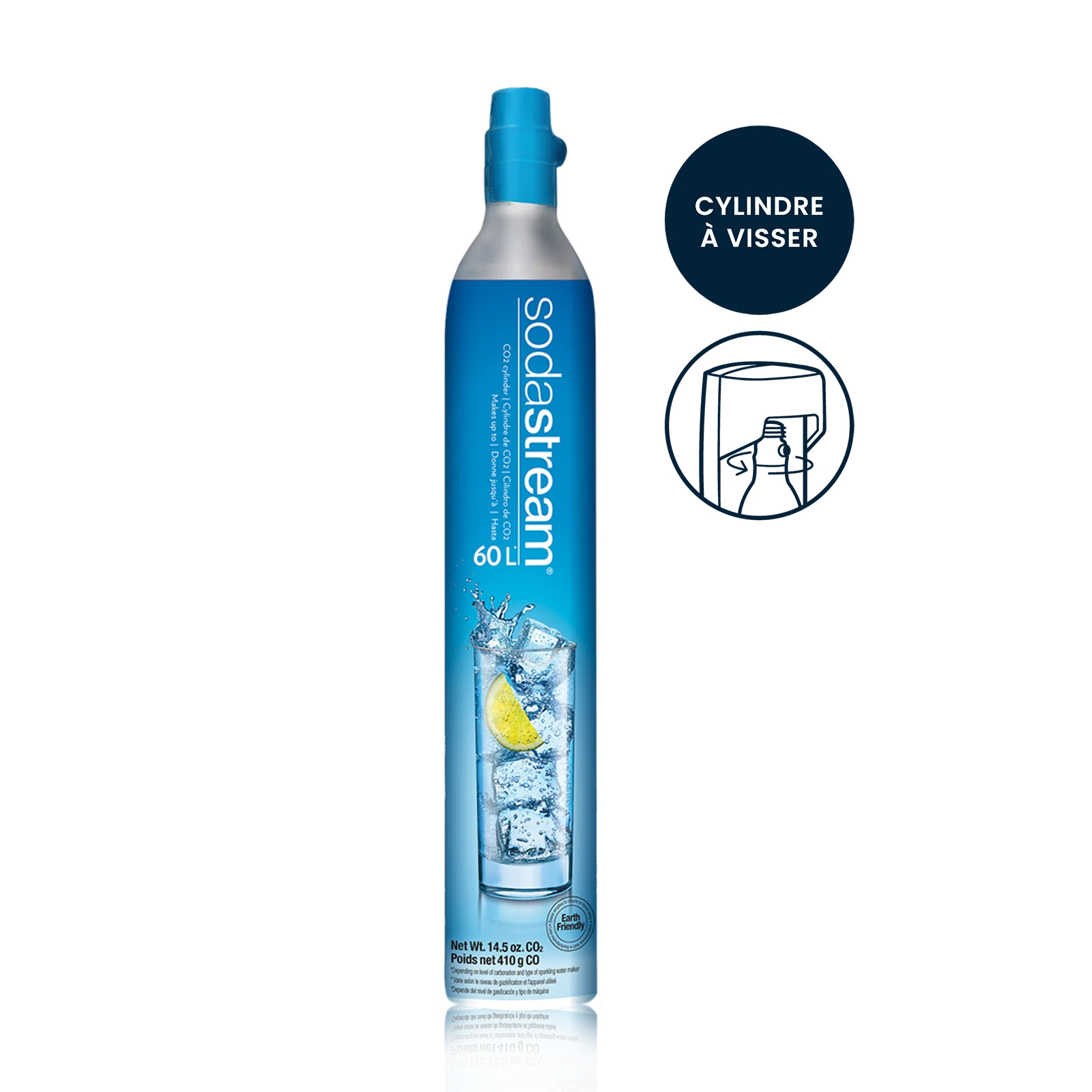Cylindre de recharge de gaz supplémentaire SodaStream Original CO² 60L