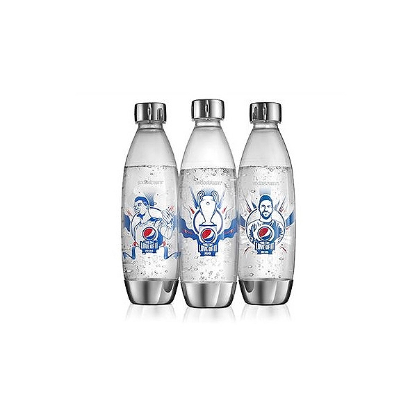 Pack 3 bouteilles Sodastream 1L Edition UEFA Euro Foot