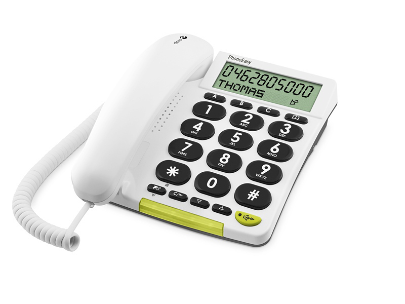 Téléphone fixe avec fil Doro PhoneEasy 312cs Blanc