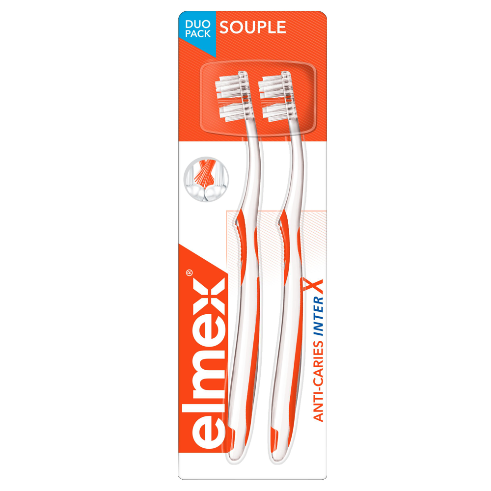Brosse à dent elmex anti-caries interx souple x2