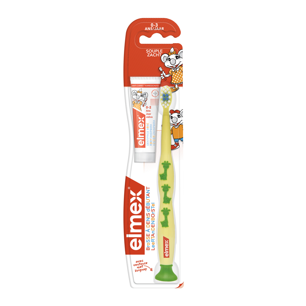 Elmex debutant brosse a dents manuelle enfant bad+dentifr