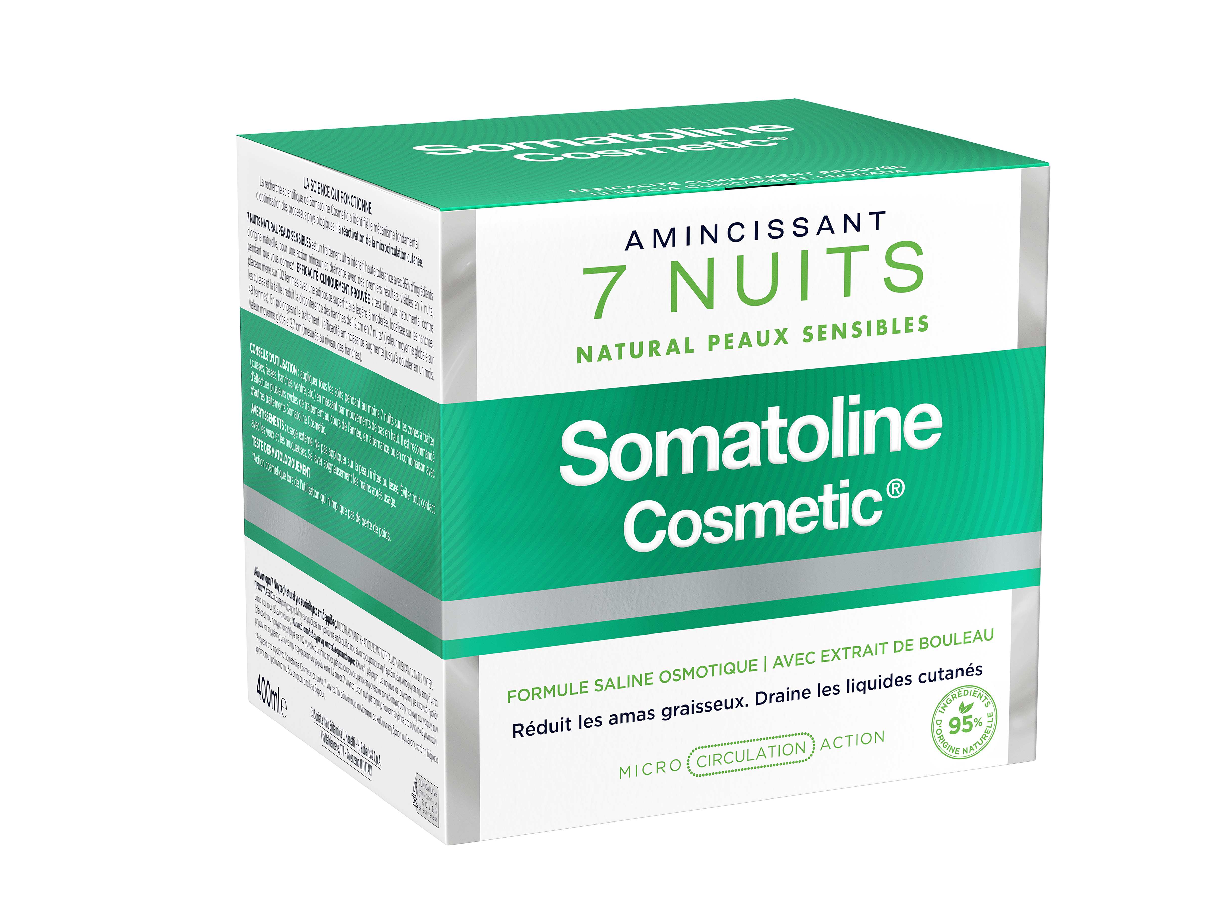 Amincissant 7 nuits peaux sensibles 400ml