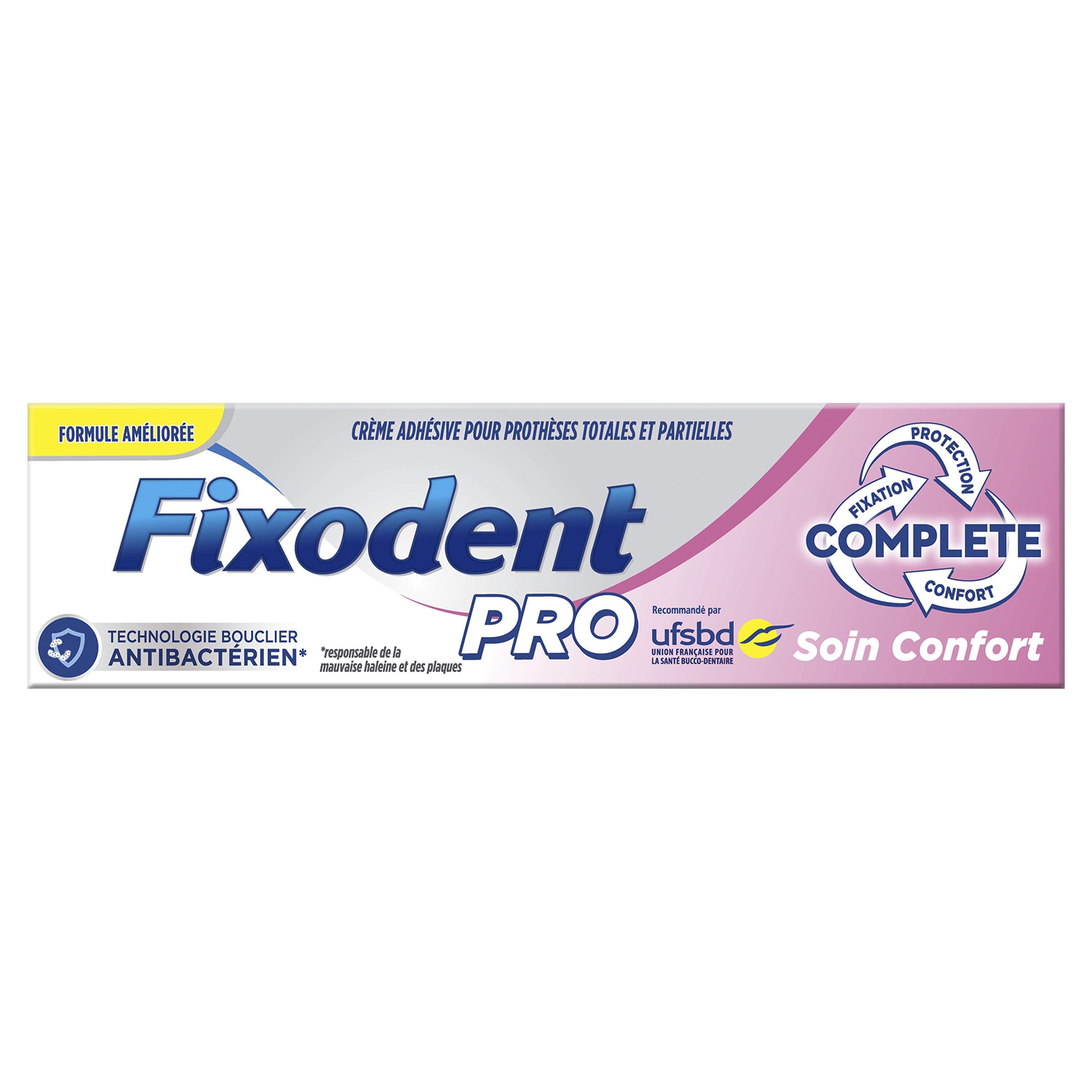 Fixodent pro complete soin confort crème adhésive pour prothèses dentaires 47g
