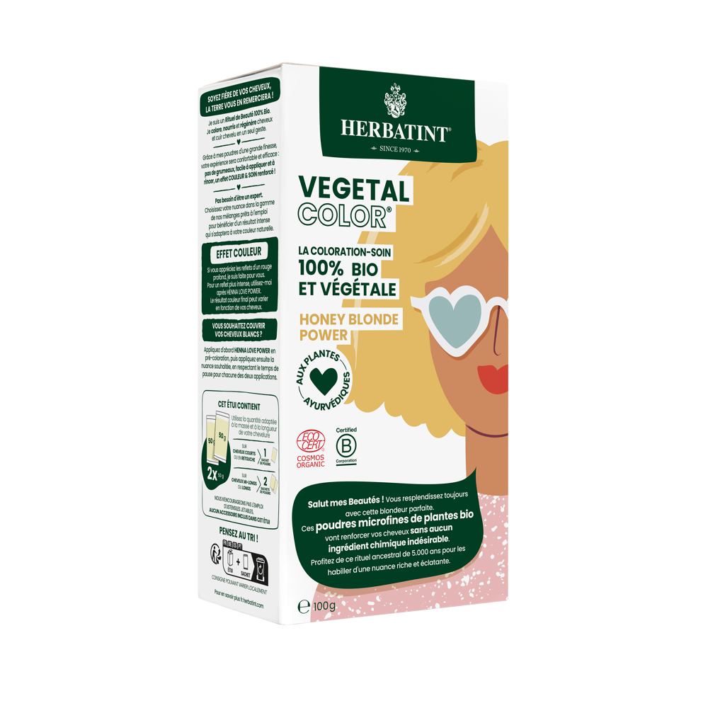 Vegetal color Bio honey blond power 100 g