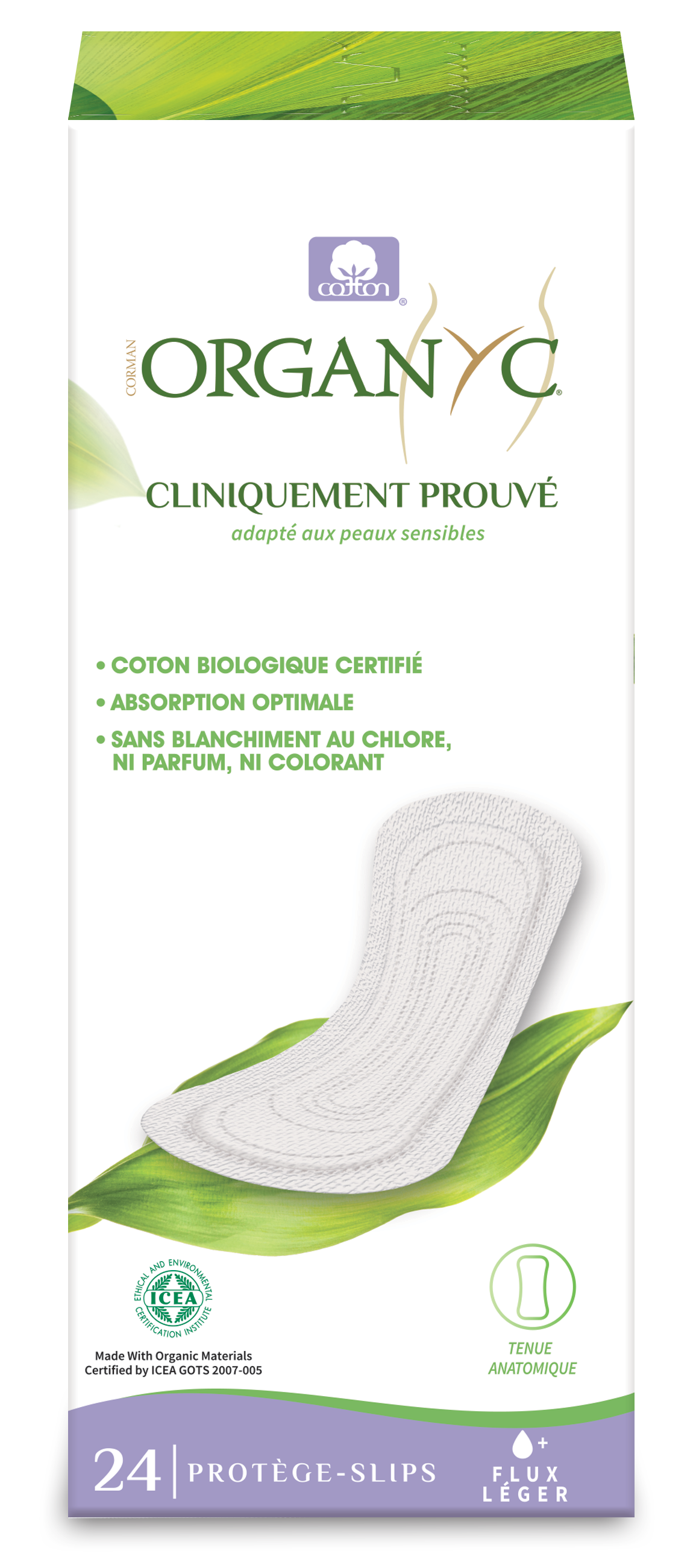Organyc Protège-slips Coton Bio boîte 24