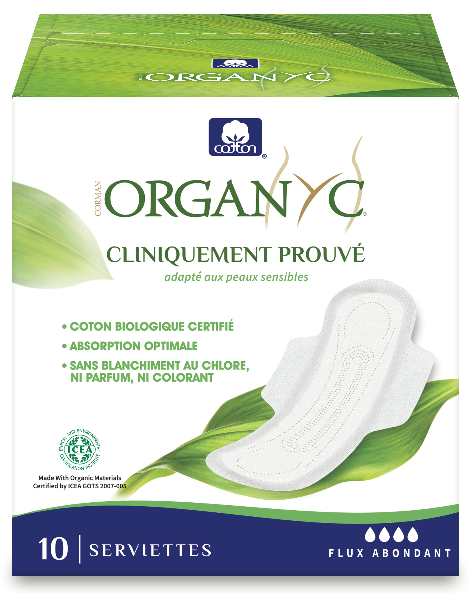 Organyc Serviette Coton Bio boîte 10