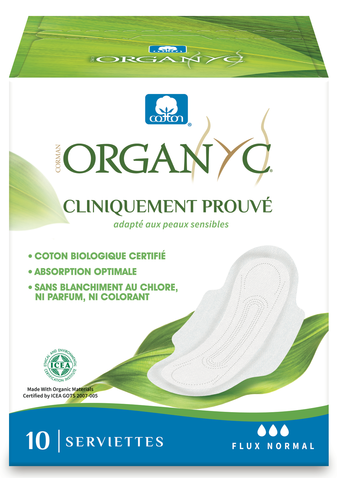 Organyc Serviette Coton Bio boîte 10
