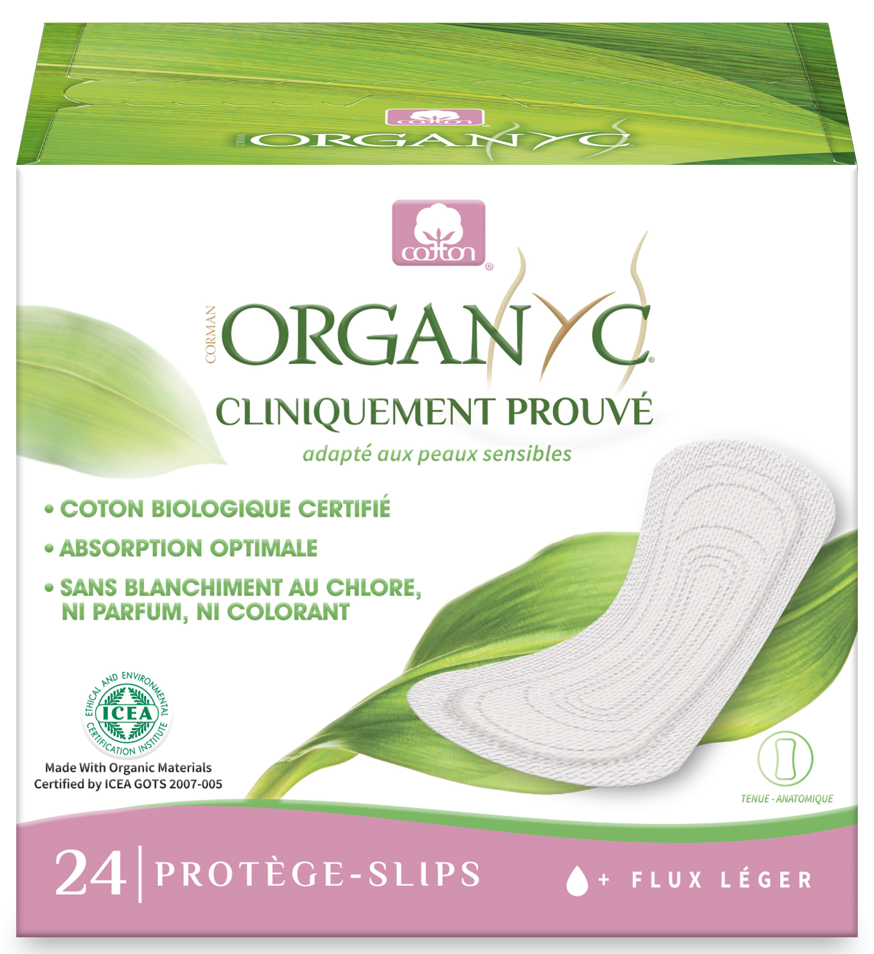 Organyc Protège-slips Coton Bio boîte 24