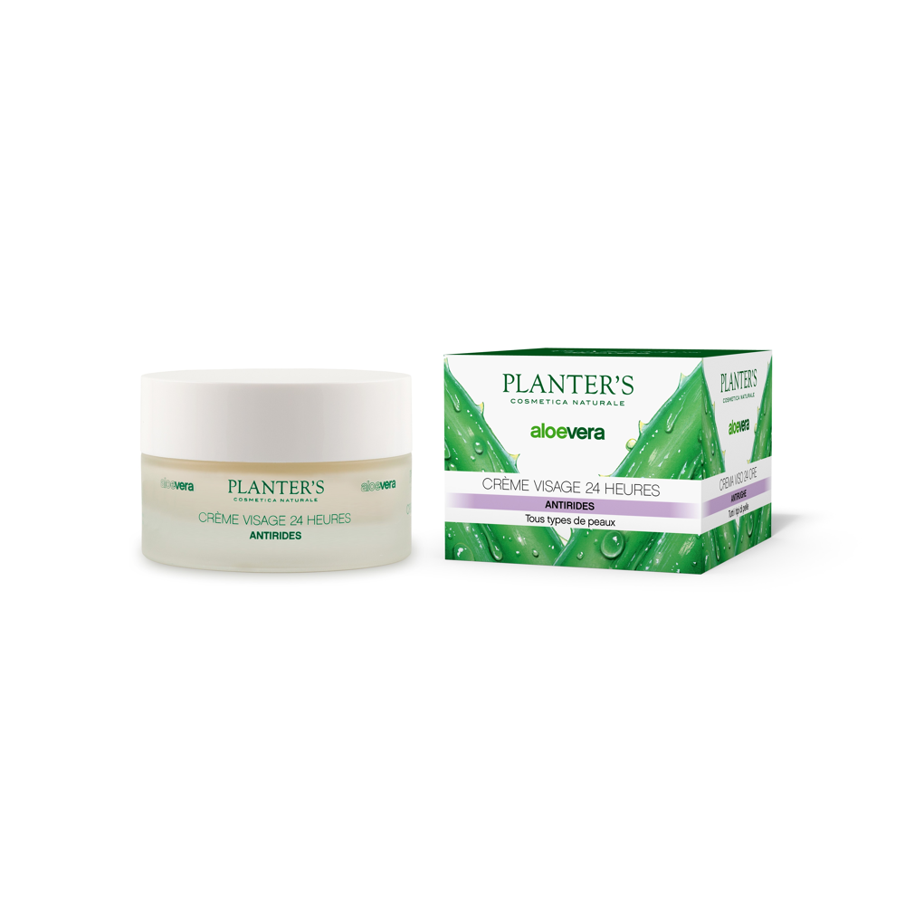 Crème Visage 24h Anti-rides Aloe Vera 50ml