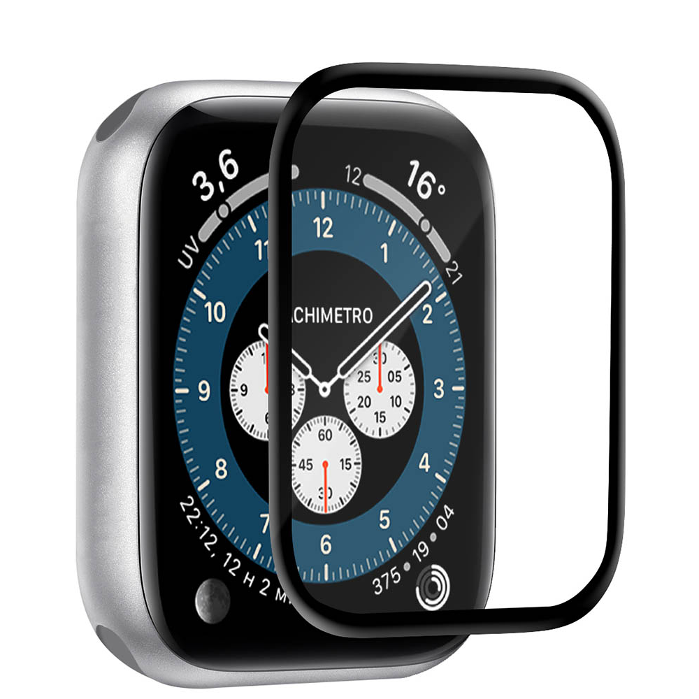 Protège écran Bord à Bord Apple Watch 42-44mm 44mm Contour noir Puro