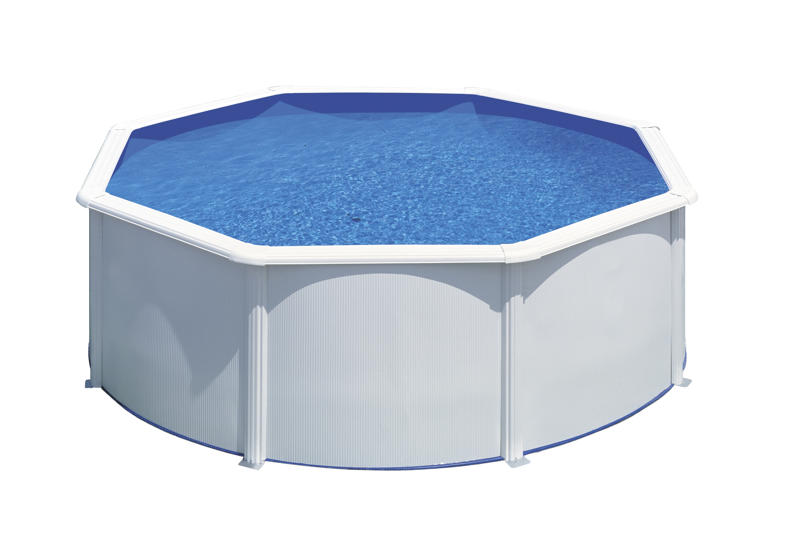 Piscine acier blanc Fidji ronde 3,70 x 1,22 m - Gré