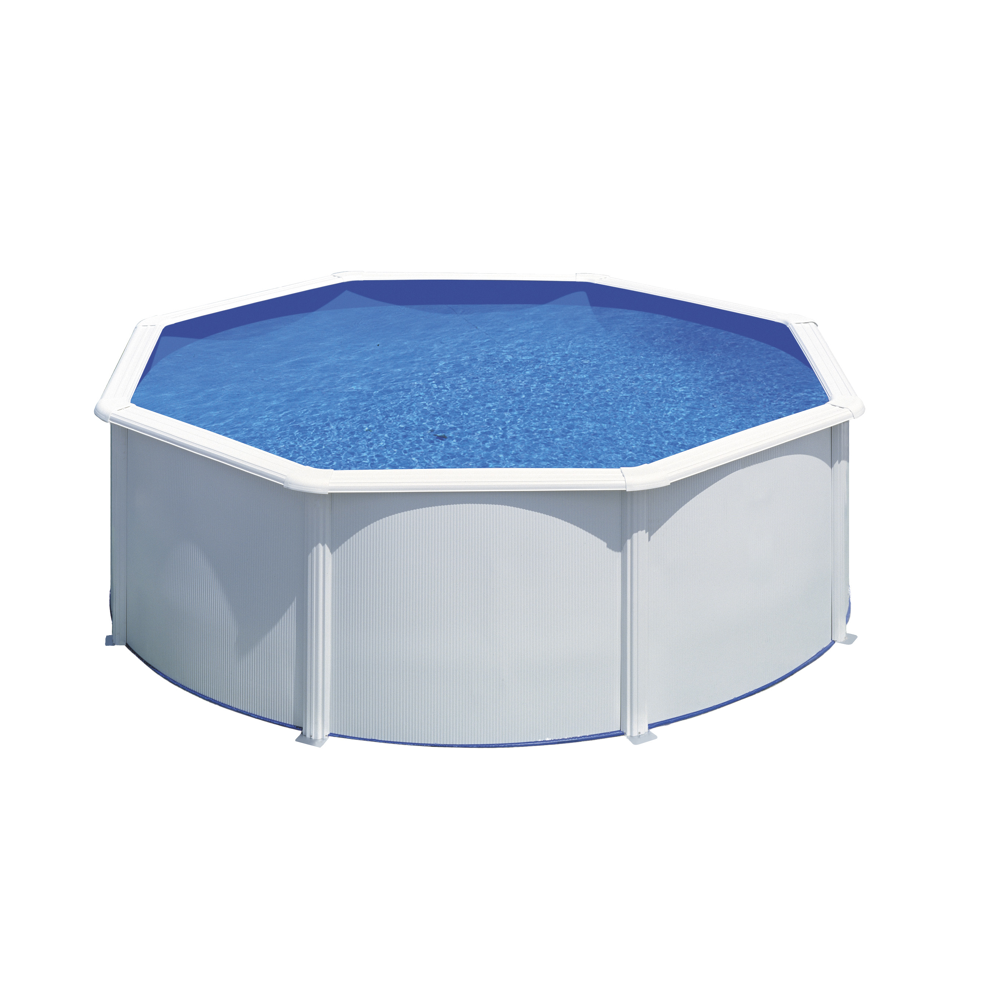 Piscine acier blanc Fidji ronde 3,70 x 1,22 m - Gré