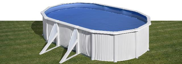 Piscine acier blanc Bora Bora ovale 5,27 x 3,27 x 1,22 m - Gré