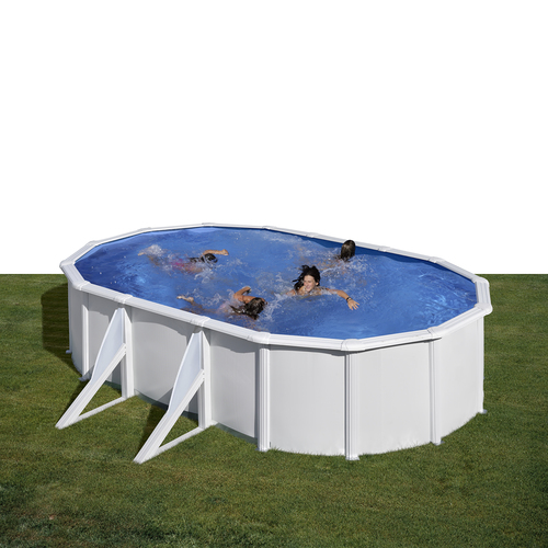 Piscine acier blanc Fidji ovale 5,27 x 3,27 x 1,22 m - Gré