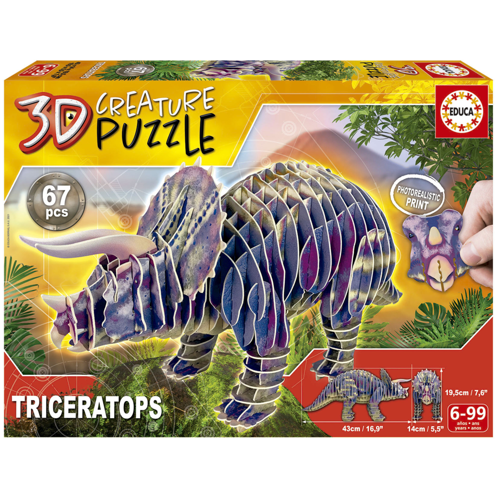 Triceratops 3D Creature Puzzle