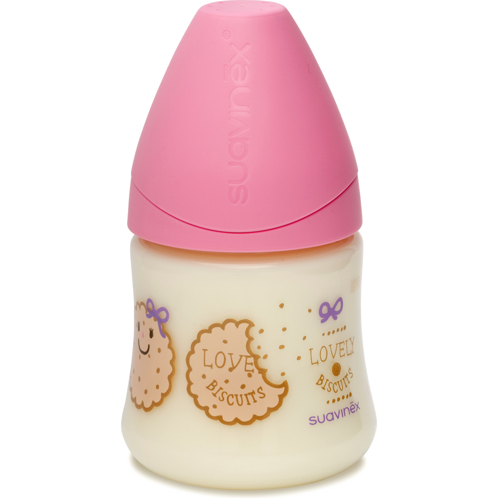 Biberon 150ml silicone physio lovely biscuit-rose