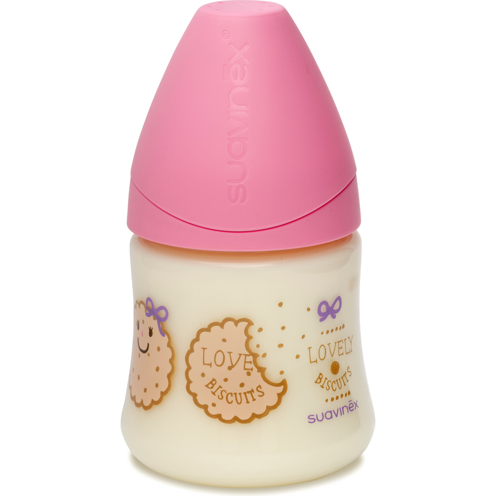 Biberon 150ml silicone physio lovely biscuit-rose