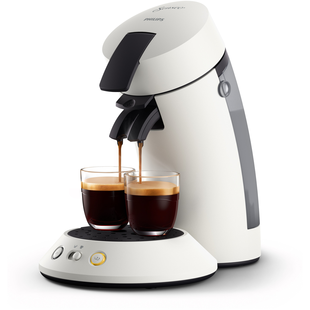 Machine à café à dosettes PHILIPS SENSEO ORIGINAL+ CSA210/11 Blanc Titane